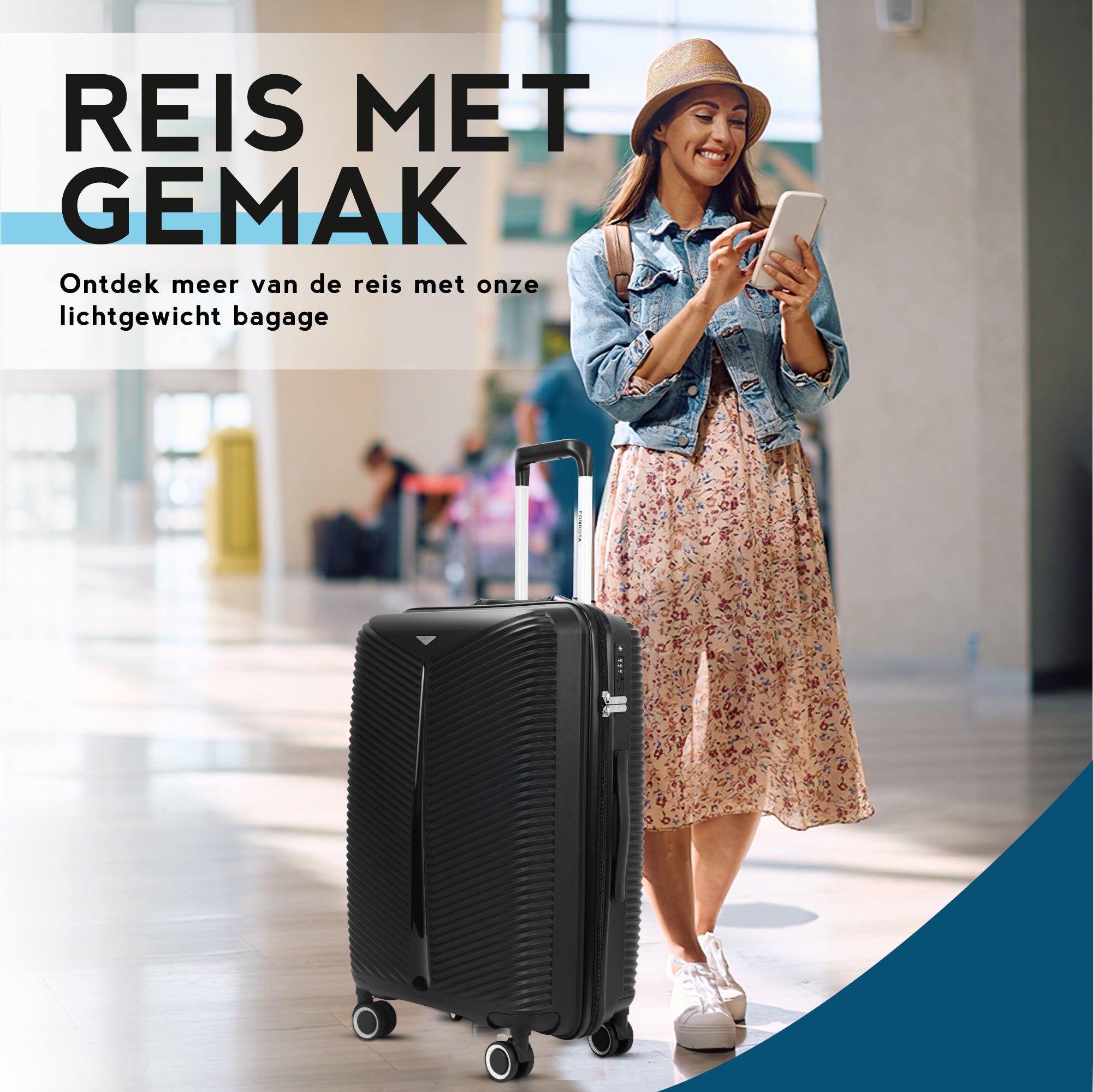 FOUROTA Medium Koffer met Weegschaal