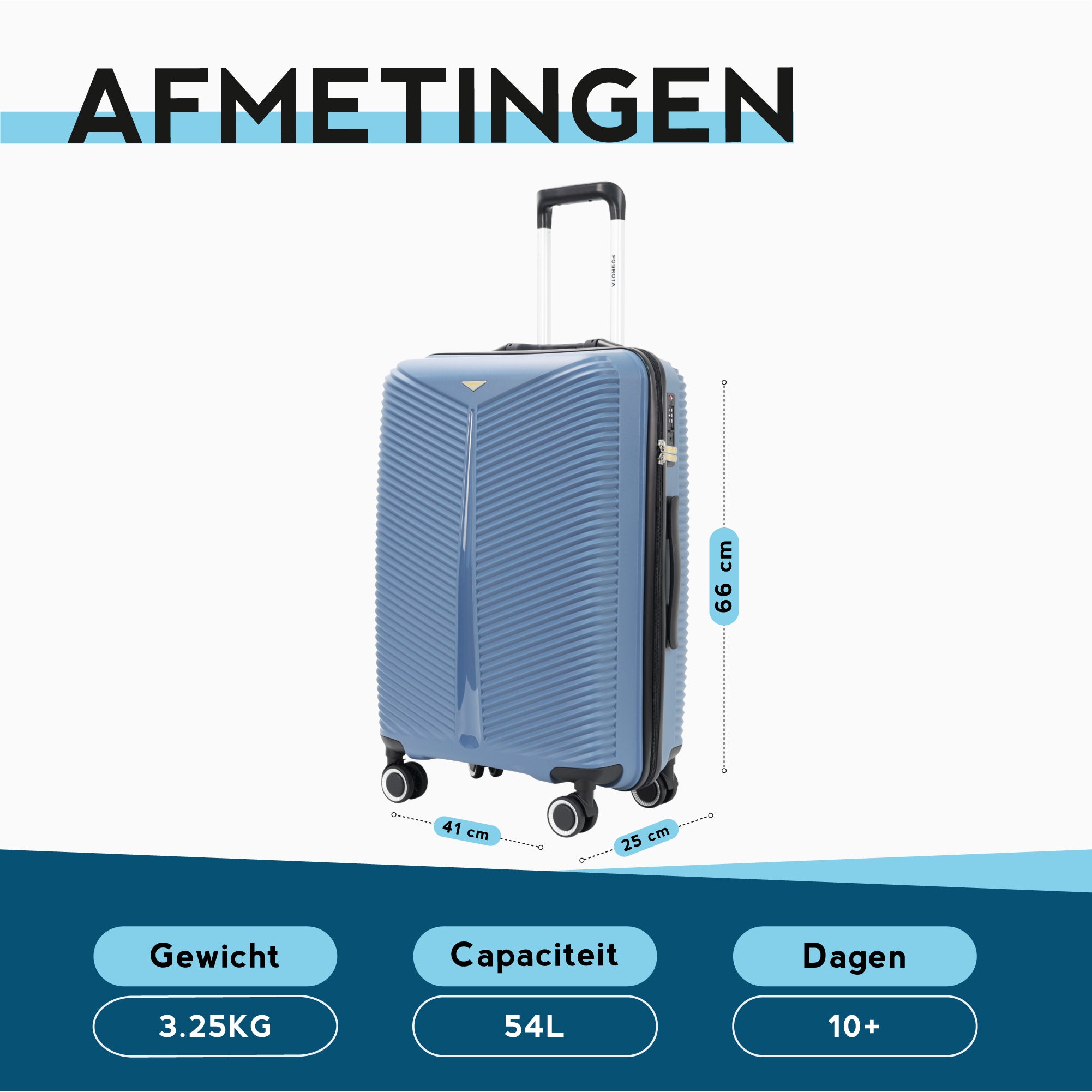 FOUROTA Medium Koffer met Weegschaal