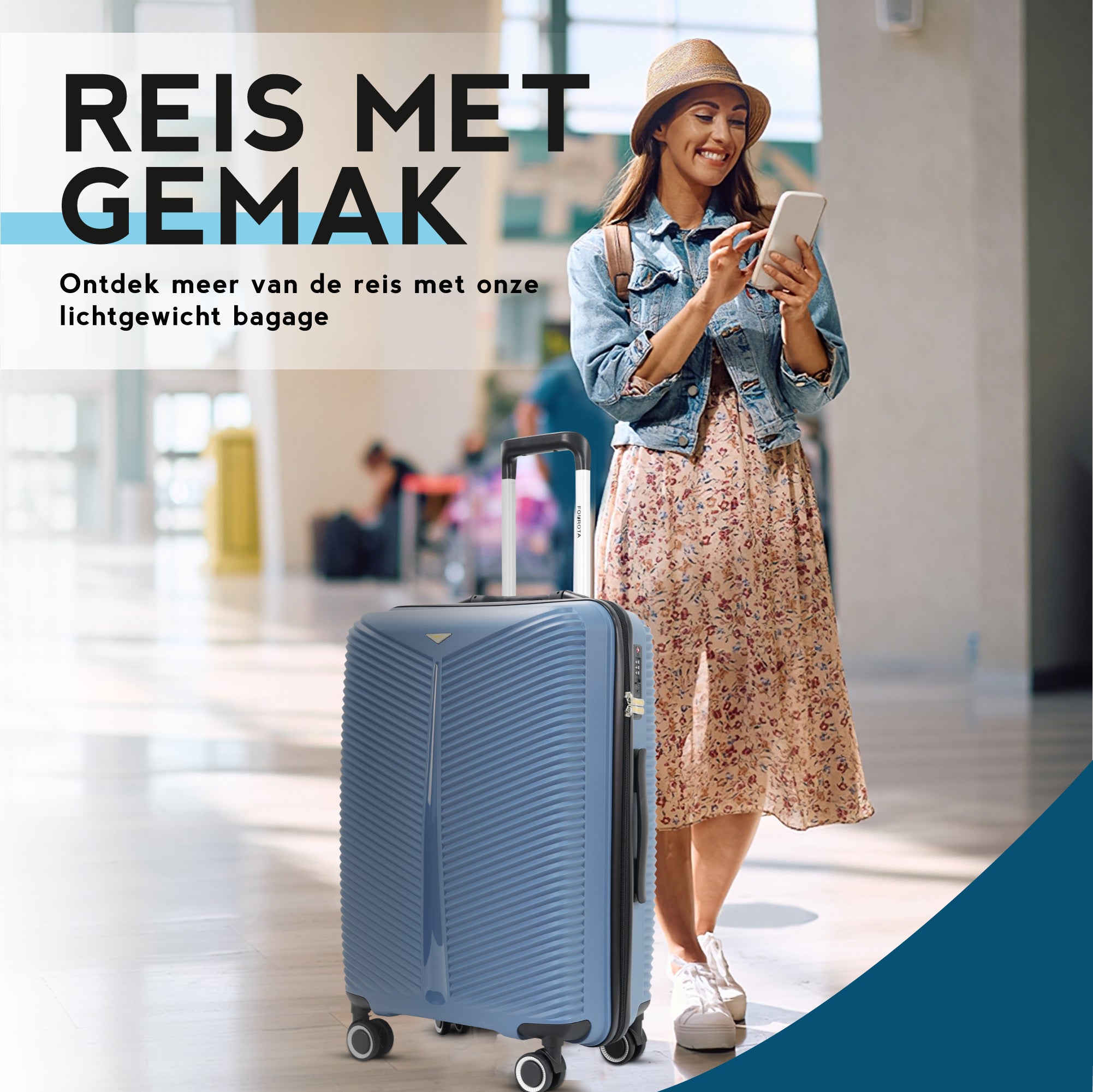 FOUROTA Medium Koffer met Weegschaal