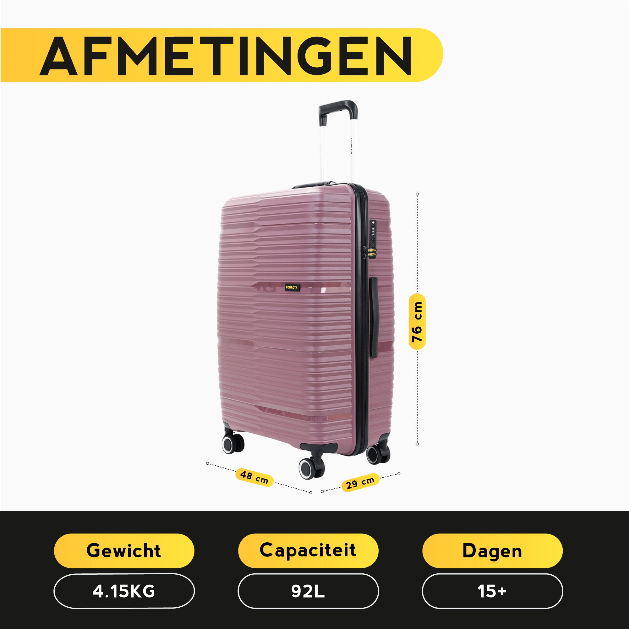 FOUROTA Large Koffers met Weegschaal