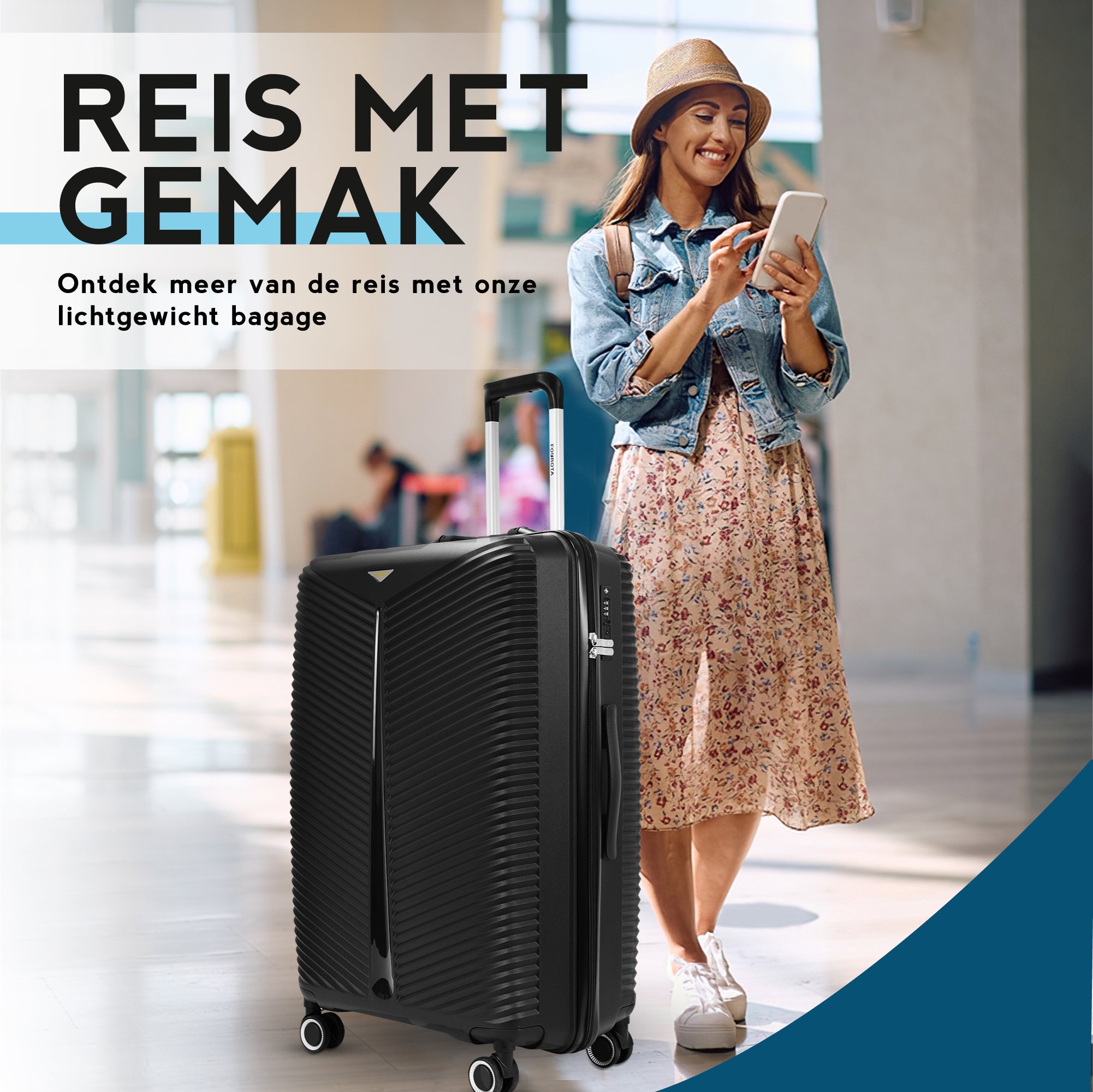 FOUROTA Large Koffers met Weegschaal