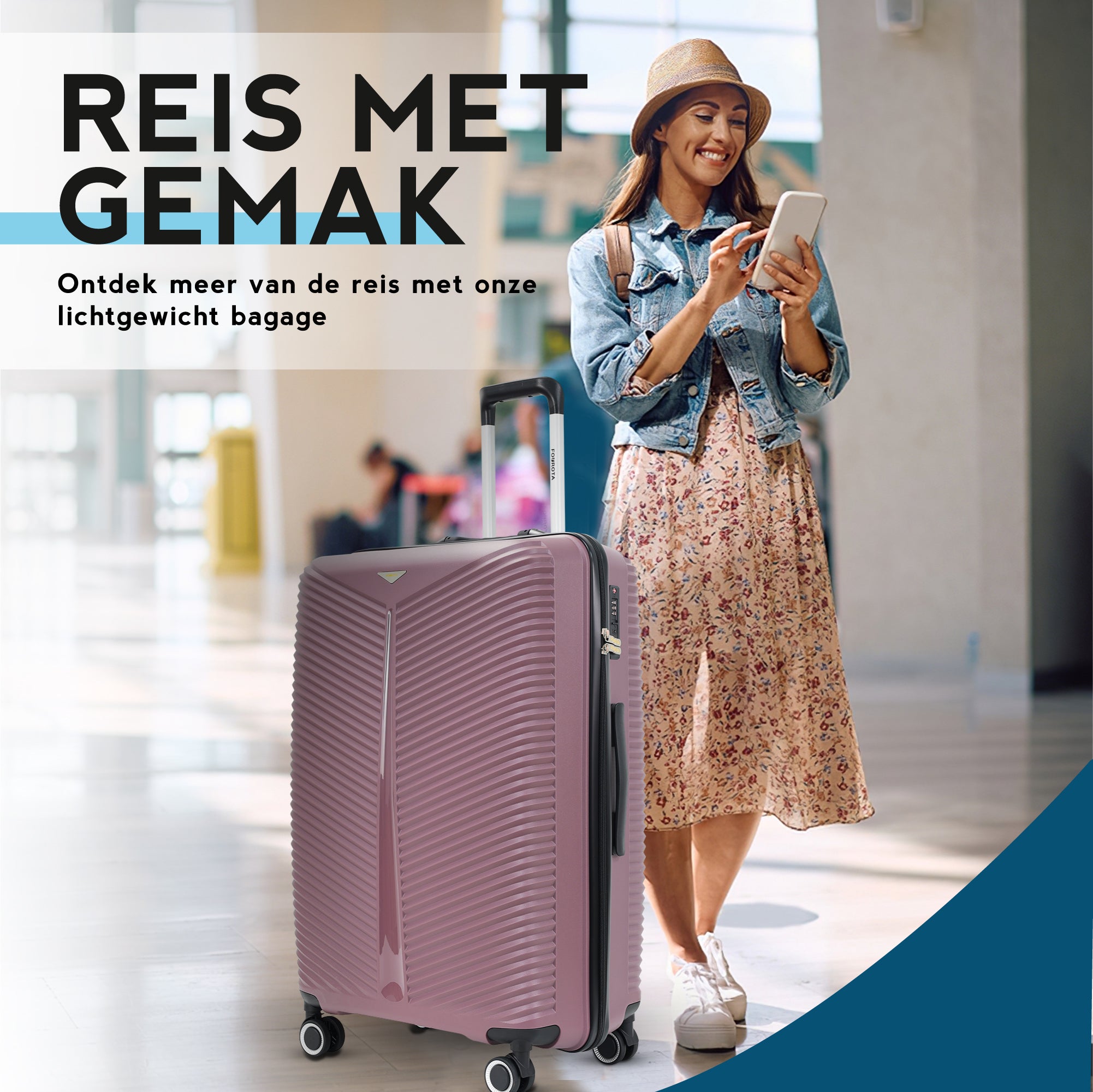 FOUROTA Large Koffers met Weegschaal