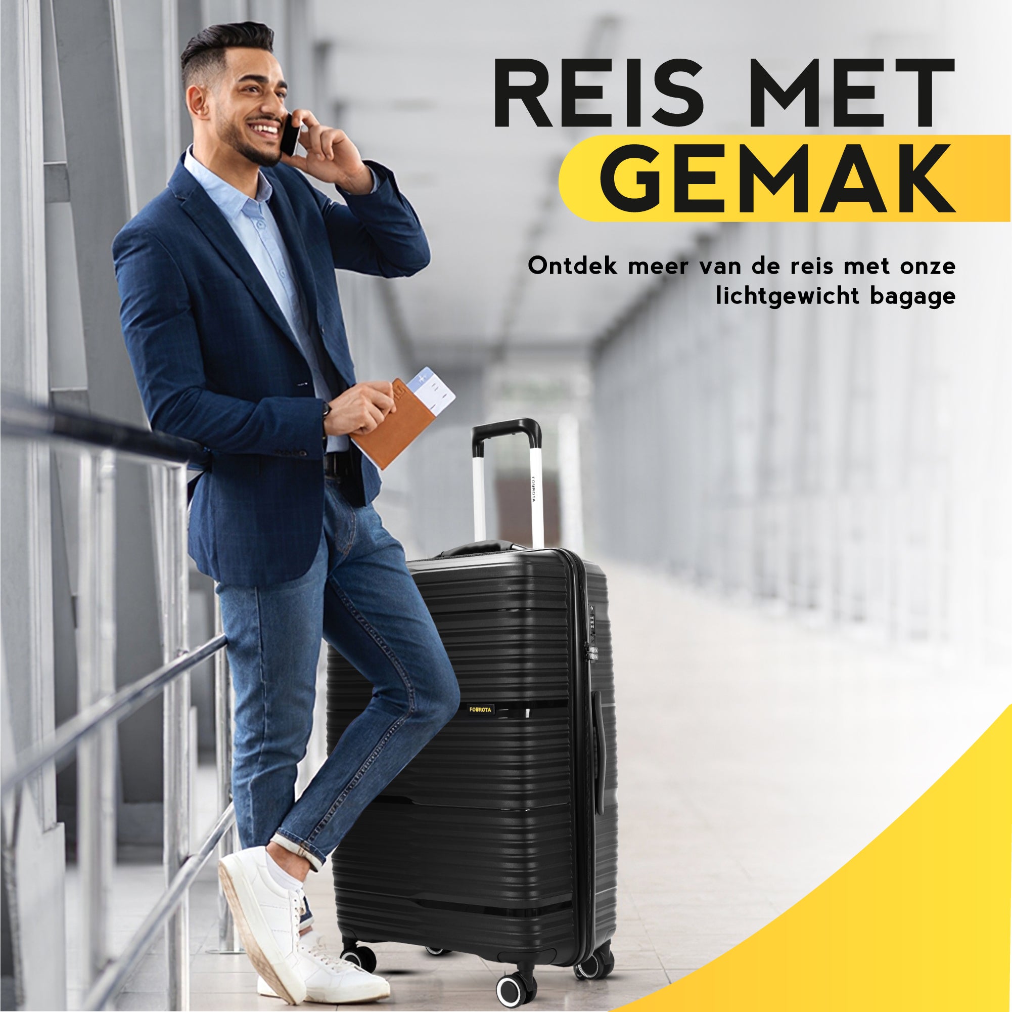 FOUROTA Large Koffers met Weegschaal