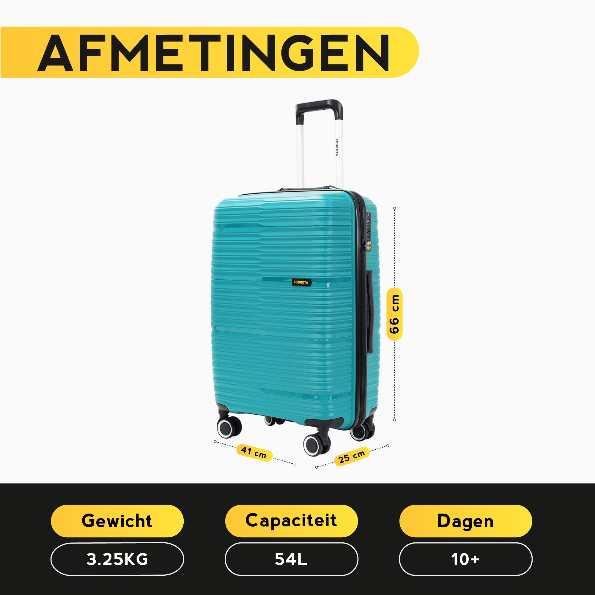 FOUROTA Medium Koffers met Weegschaal