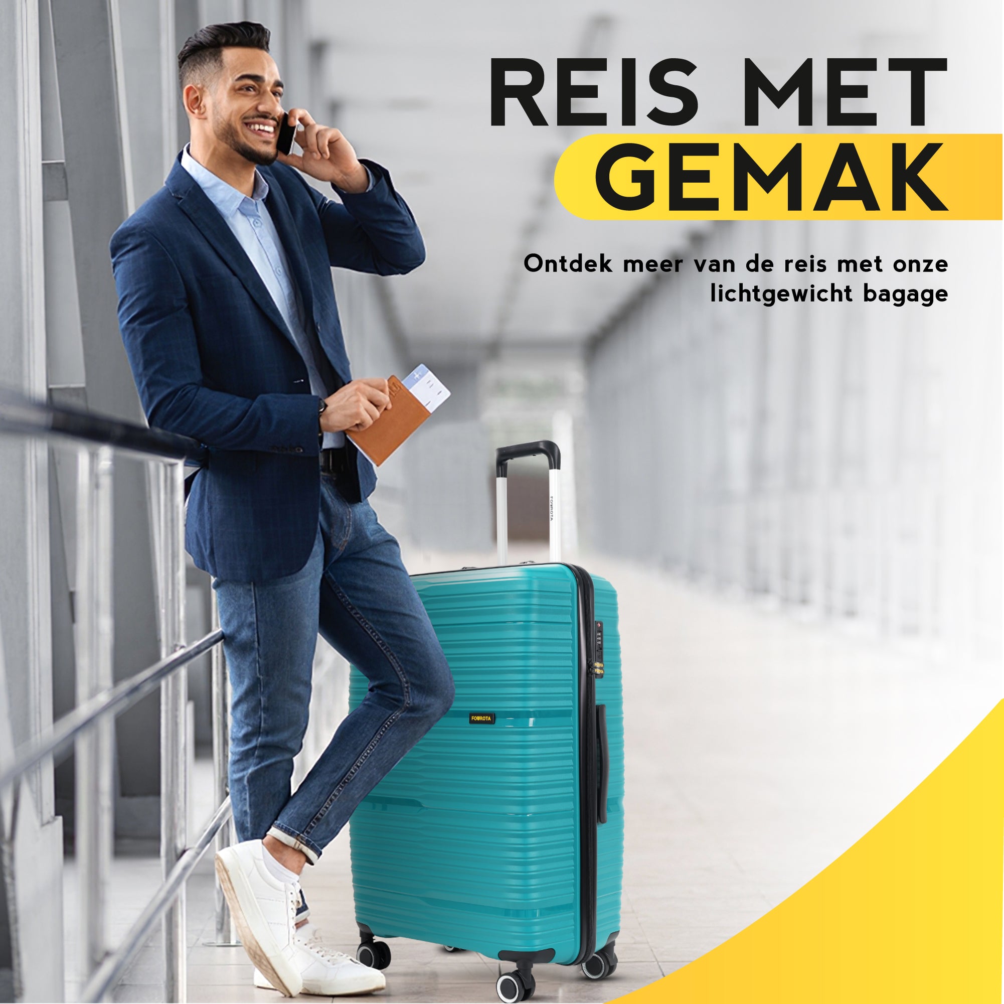 FOUROTA Large Koffers met Weegschaal