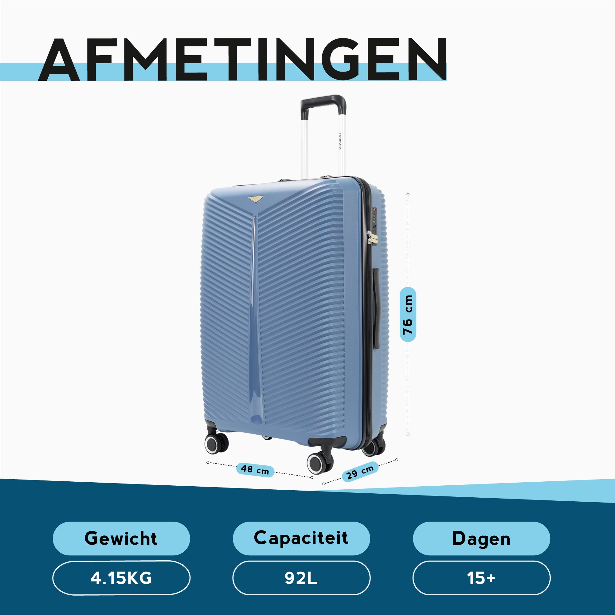 FOUROTA Large Koffers met Weegschaal