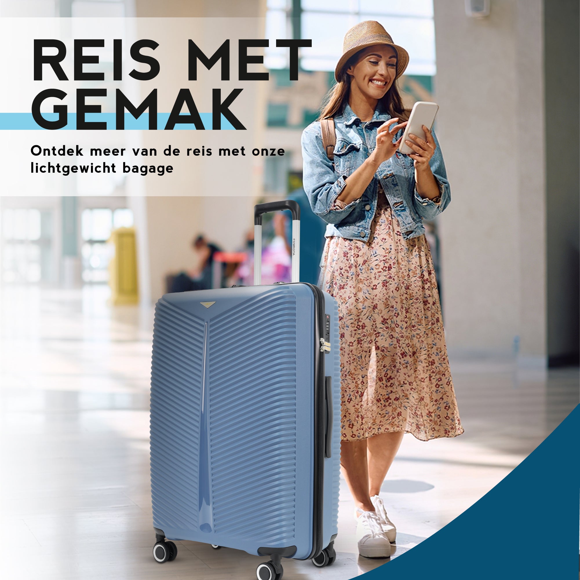 FOUROTA Large Koffers met Weegschaal