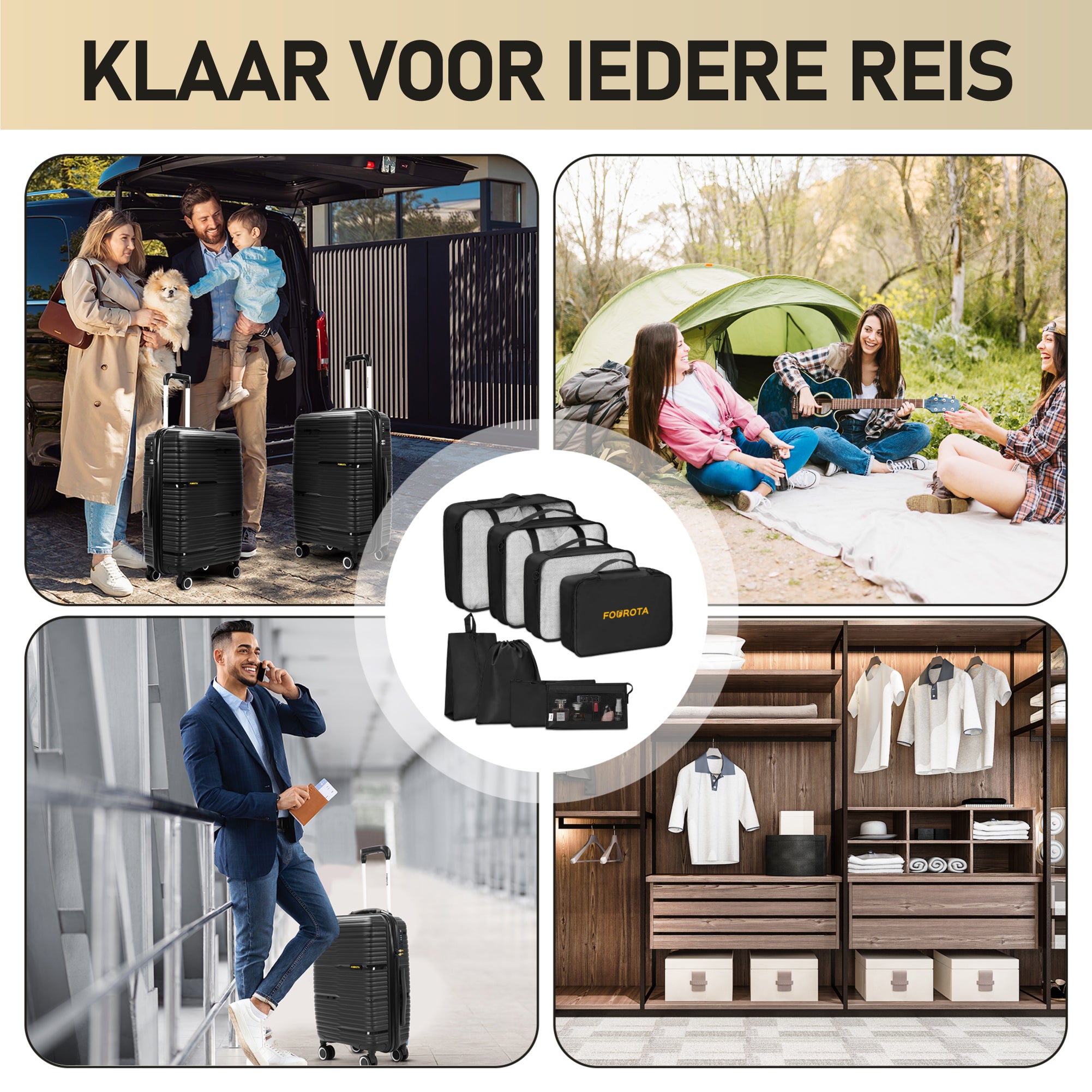 FOUROTA Koffer organizer 8 delige set