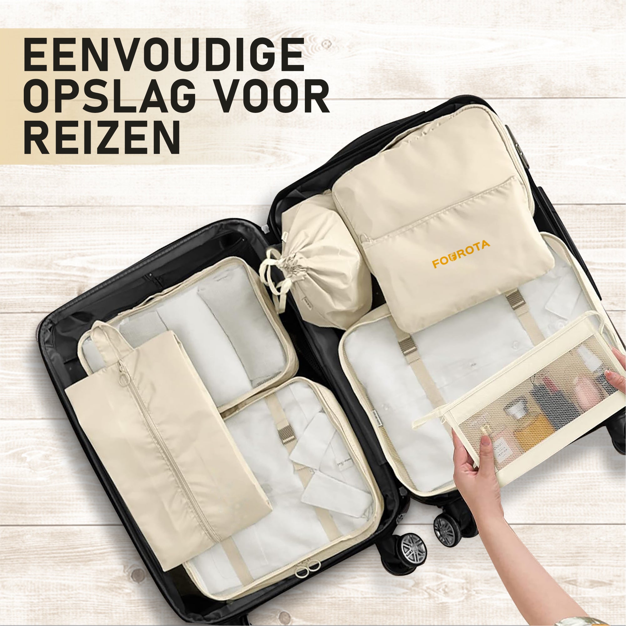 FOUROTA Koffer organizer 8 delige set