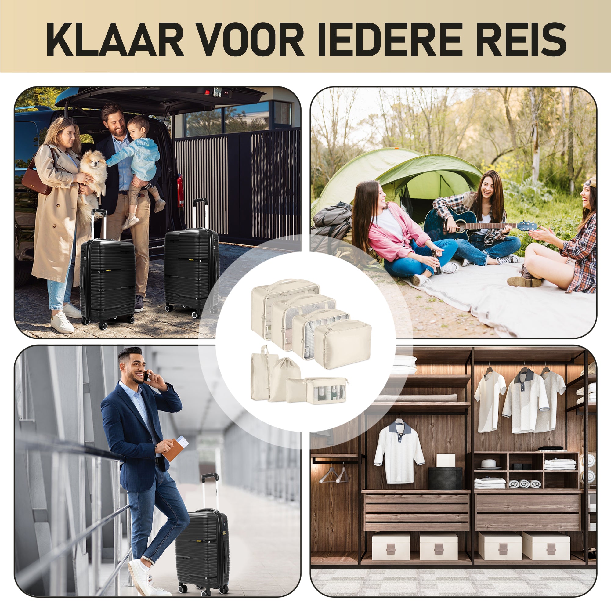 FOUROTA Koffer organizer 8 delige set