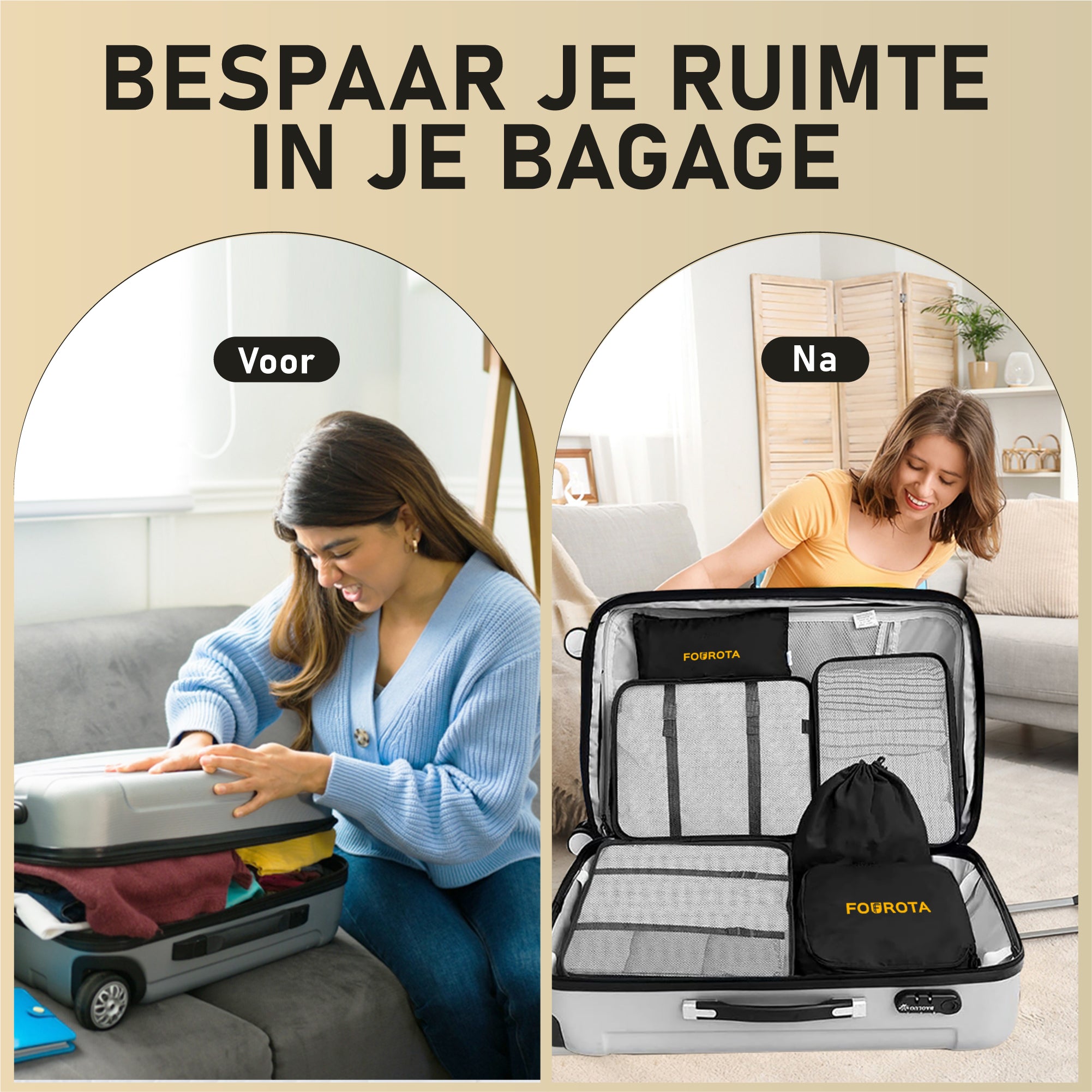 FOUROTA Koffer organizer 8 delige set