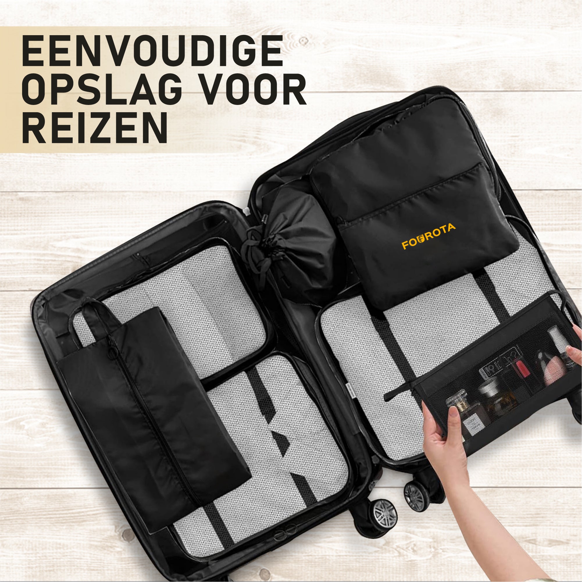FOUROTA Koffer organizer 8 delige set