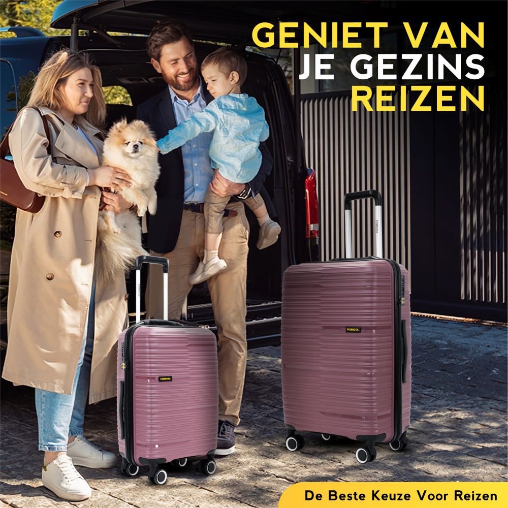 FOUROTA Handbagage Koffers met Weegschaal