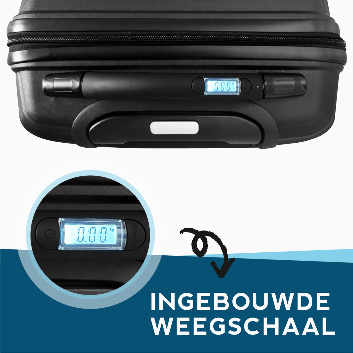 FOUROTA Medium Koffer met Weegschaal