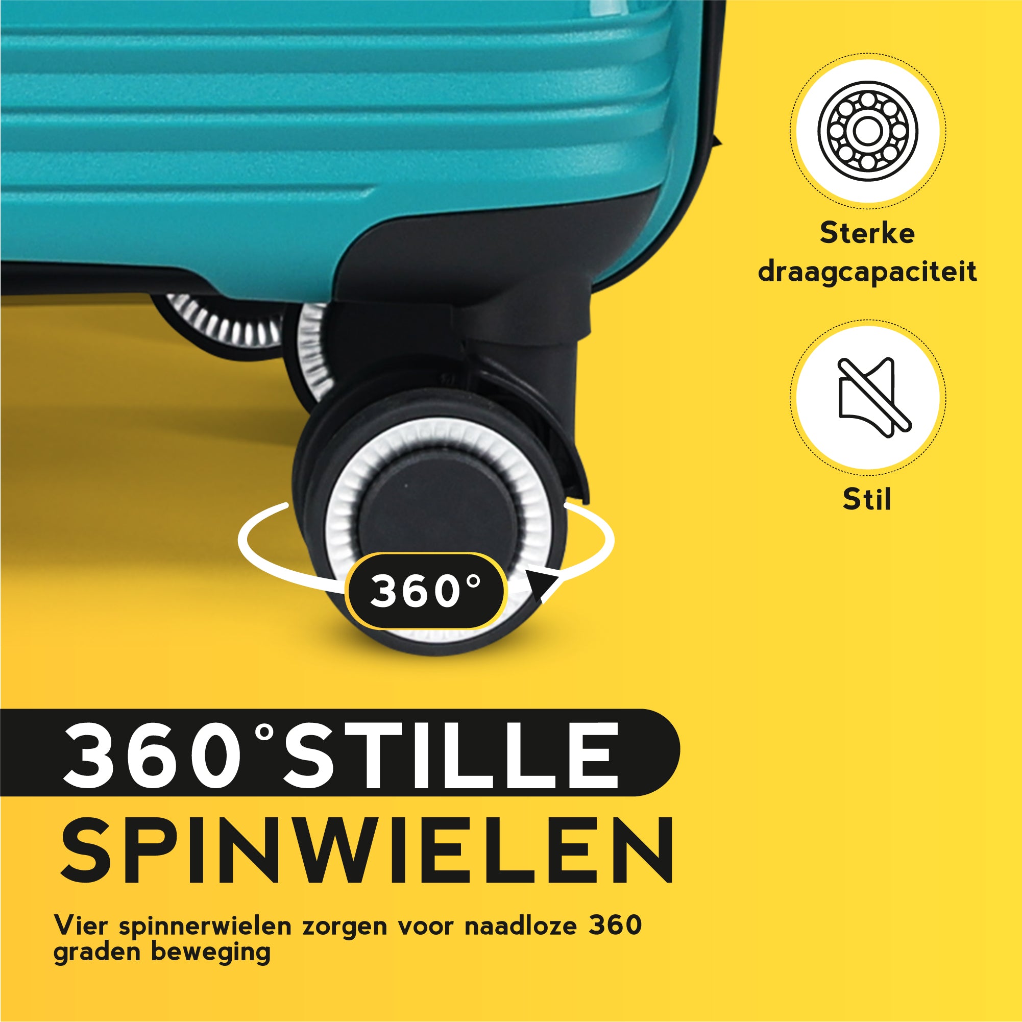 FOUROTA Handbagage Koffers met Weegschaal