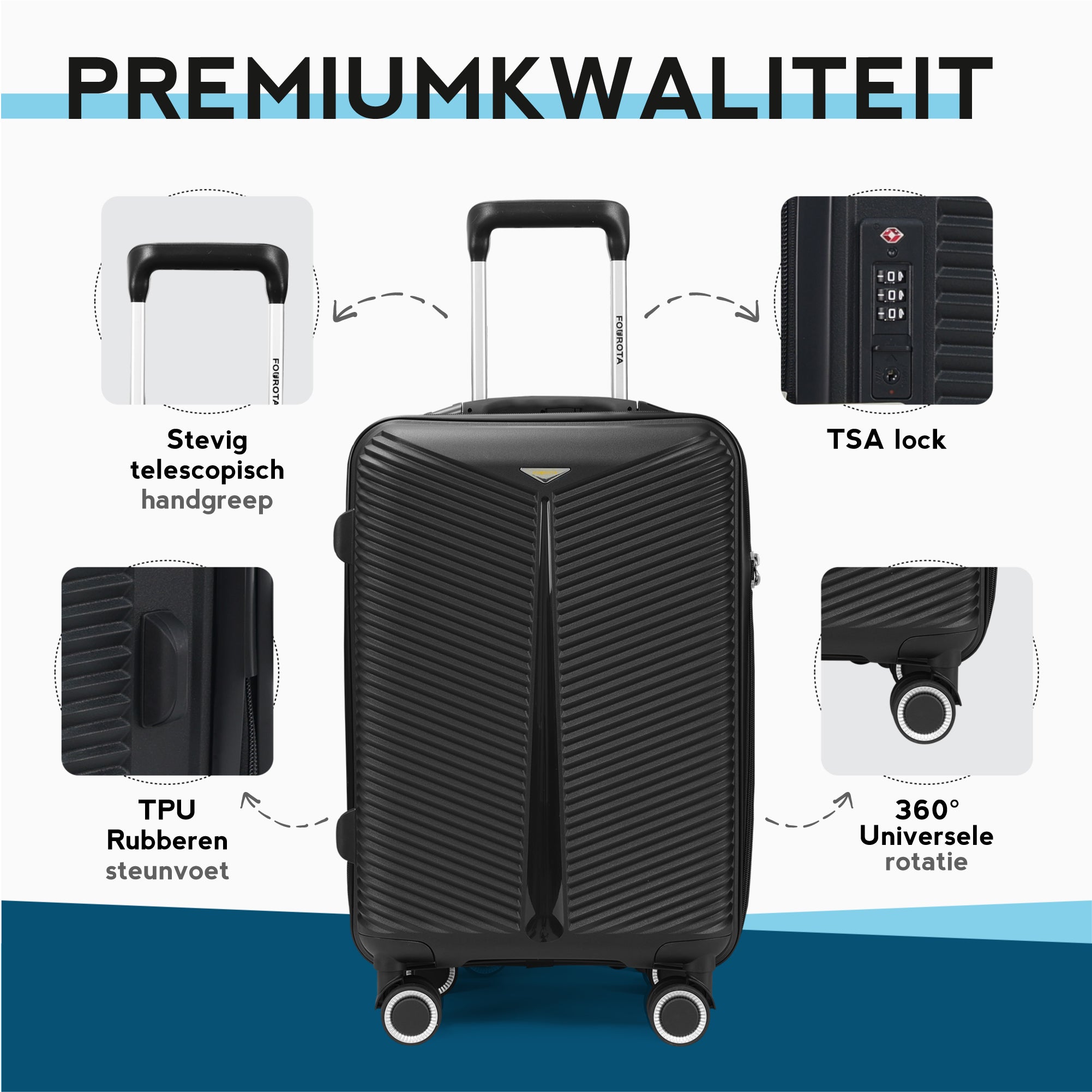 FOUROTA Handbagage met Weegschaal