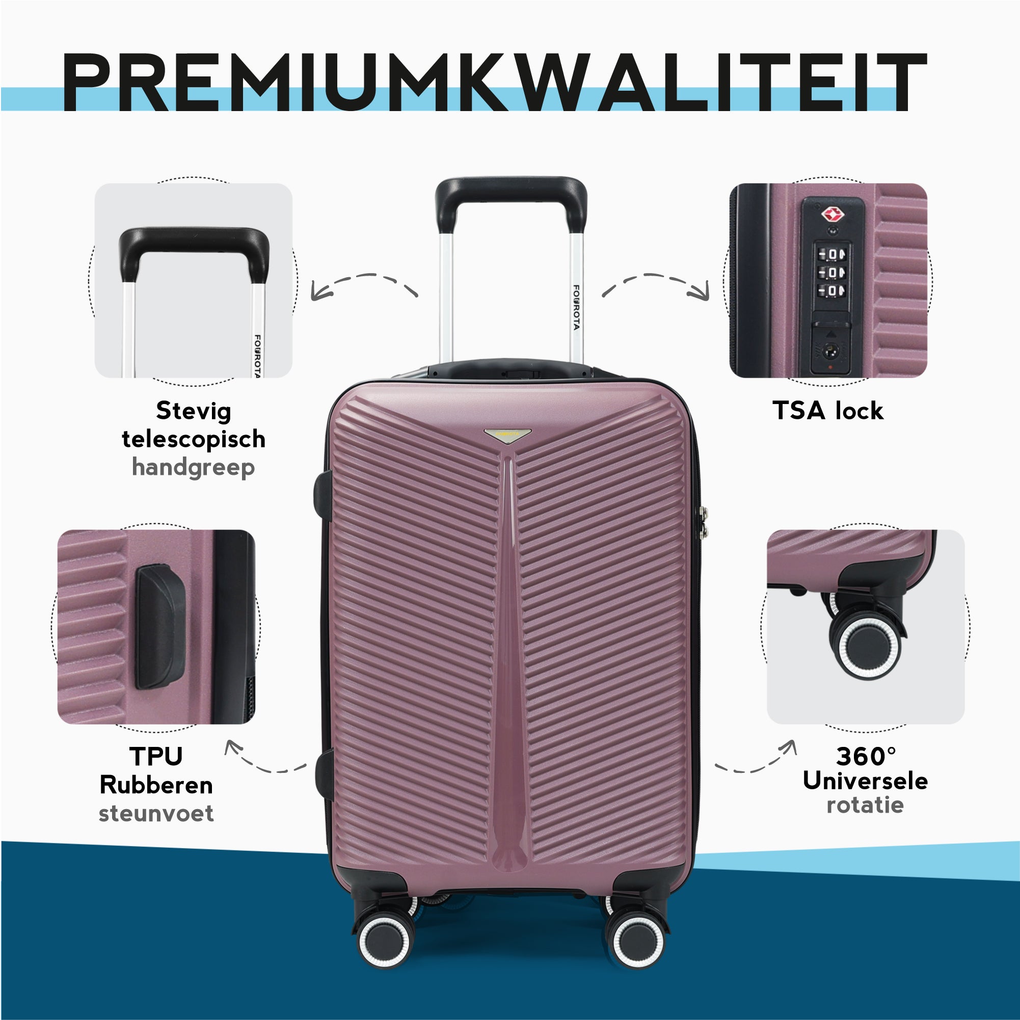 FOUROTA Medium Koffer met Weegschaal