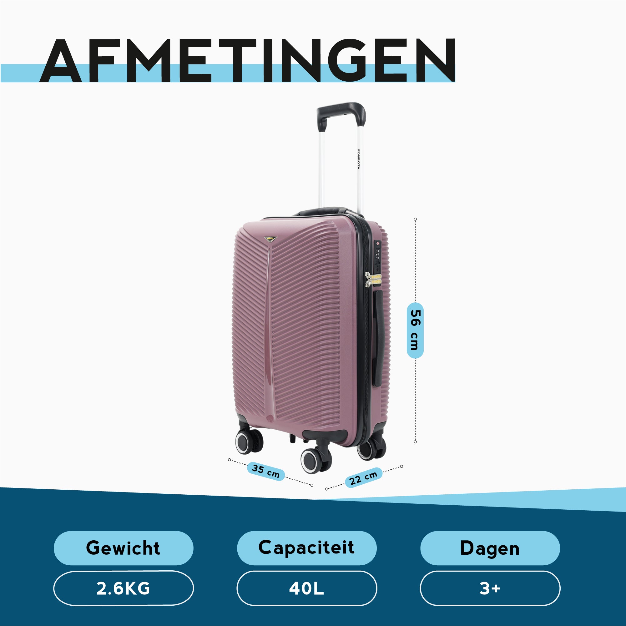 FOUROTA Handbagage met Weegschaal