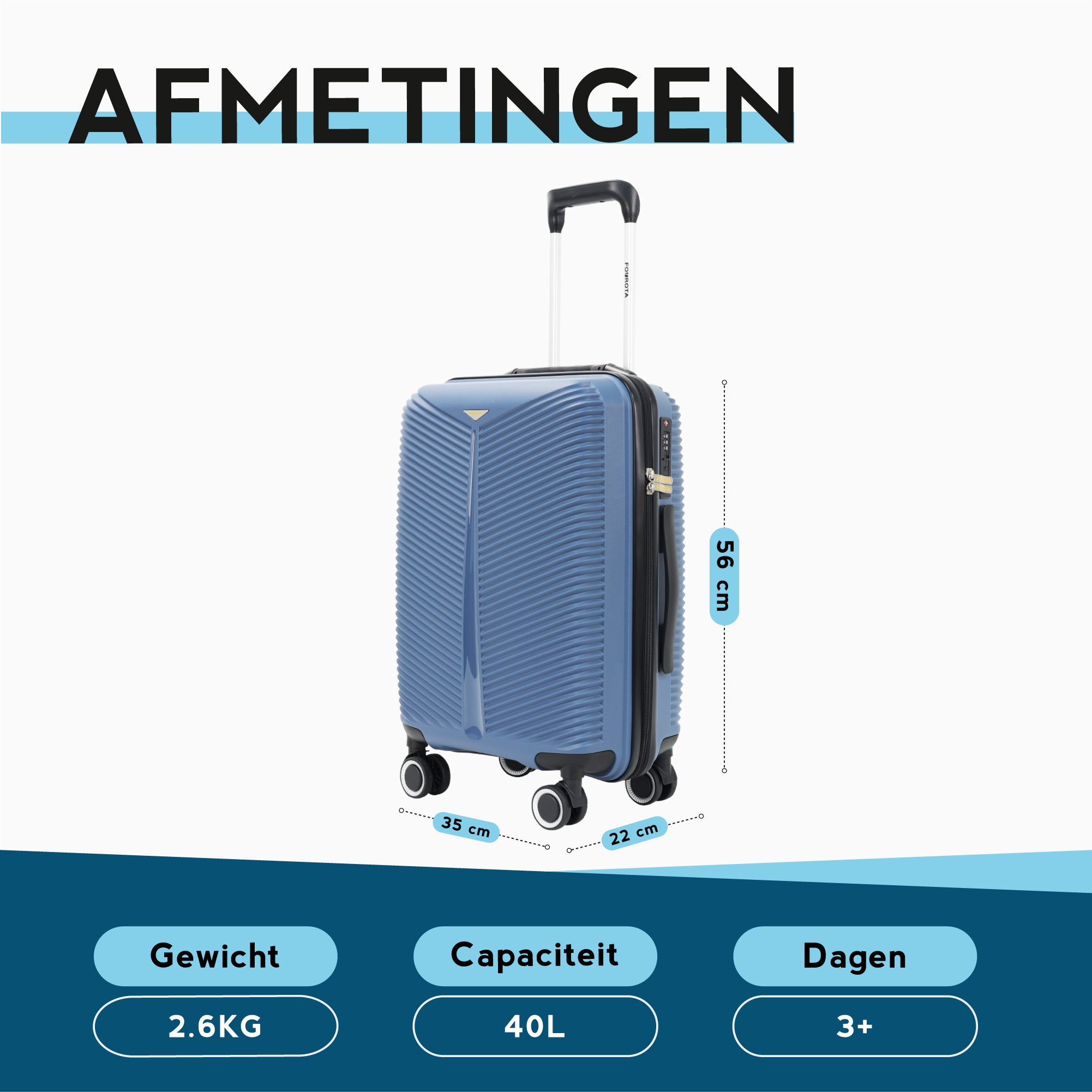 FOUROTA Handbagage met Weegschaal