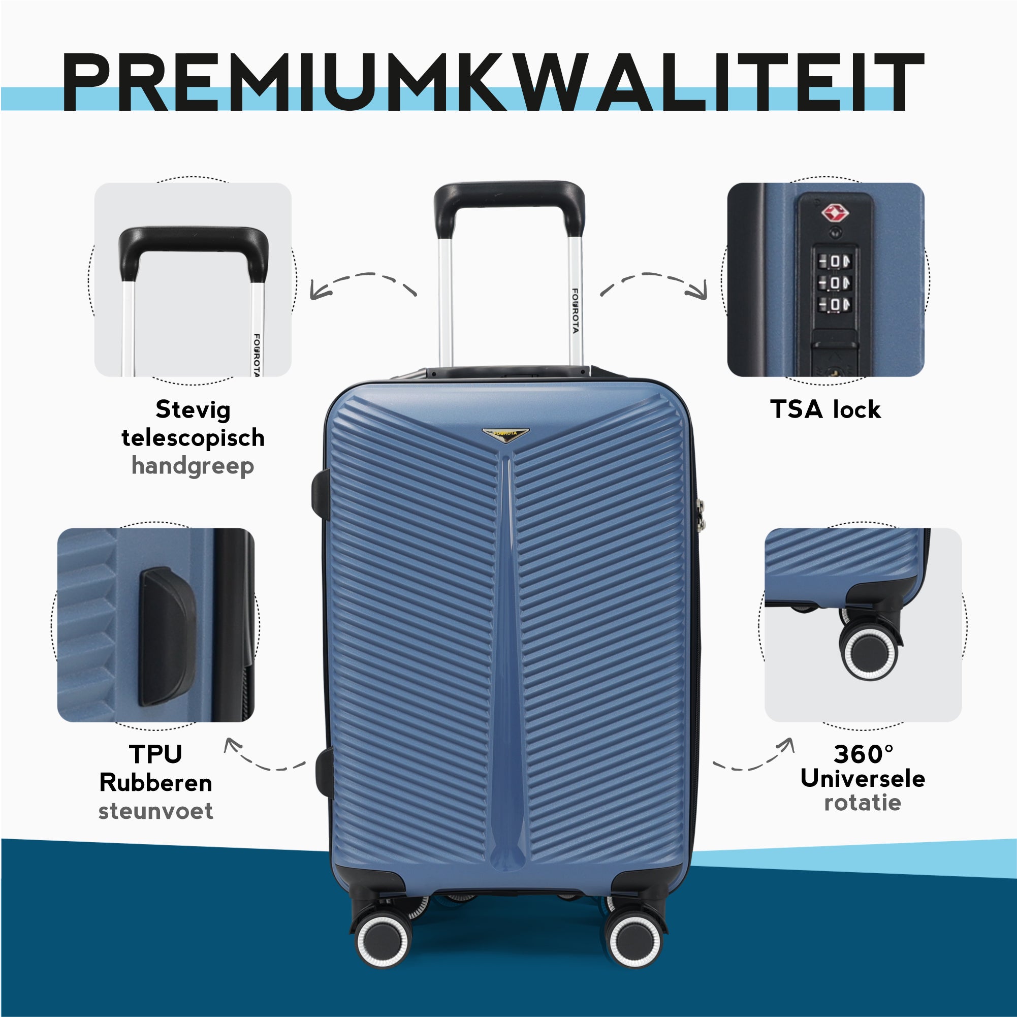 FOUROTA Handbagage met Weegschaal